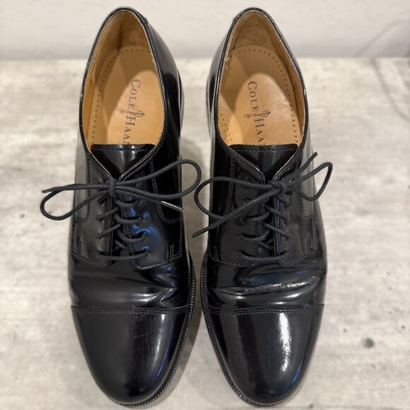 Cole Haan Caldwell Black Leather Oxford Cap Toe Lace Up 08330 Men's Size 10D - Picture 5 of 12